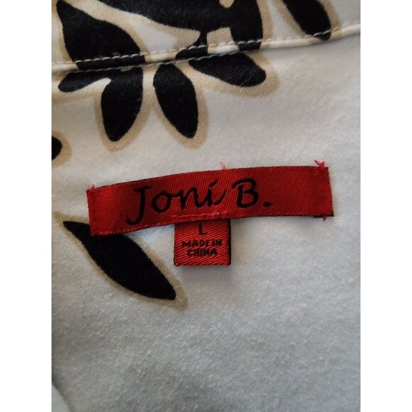 Joni B Jacket Womens Size Large White Floral Print Button up Retro Chic Classic - Picture 7 of 11